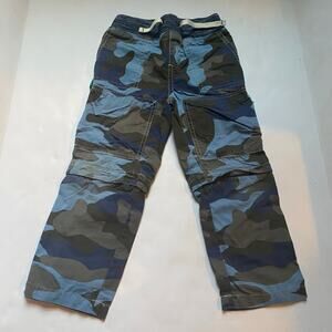 Mini Boden Green & Blue Camo Zipoff pants
